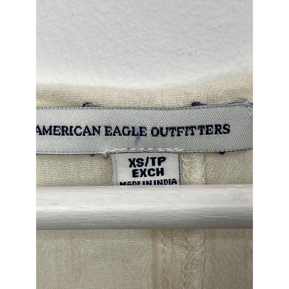 American Eagle XS Crochet Tank Top Cream Lace Boho Festival Summer - Picture 6 of 10